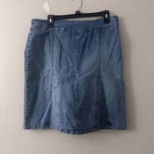 Denim Blue Women's Midi Skirt Vintage